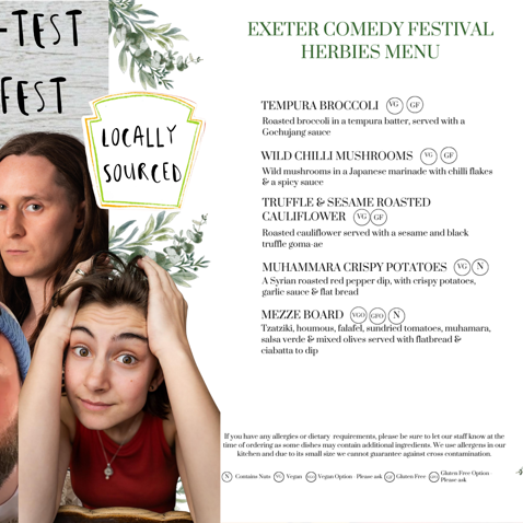 Exeter Comedy Festival - Locally Sourced Presents: Taste - Test the Fest